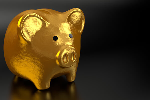 Goldenes Sparschwein